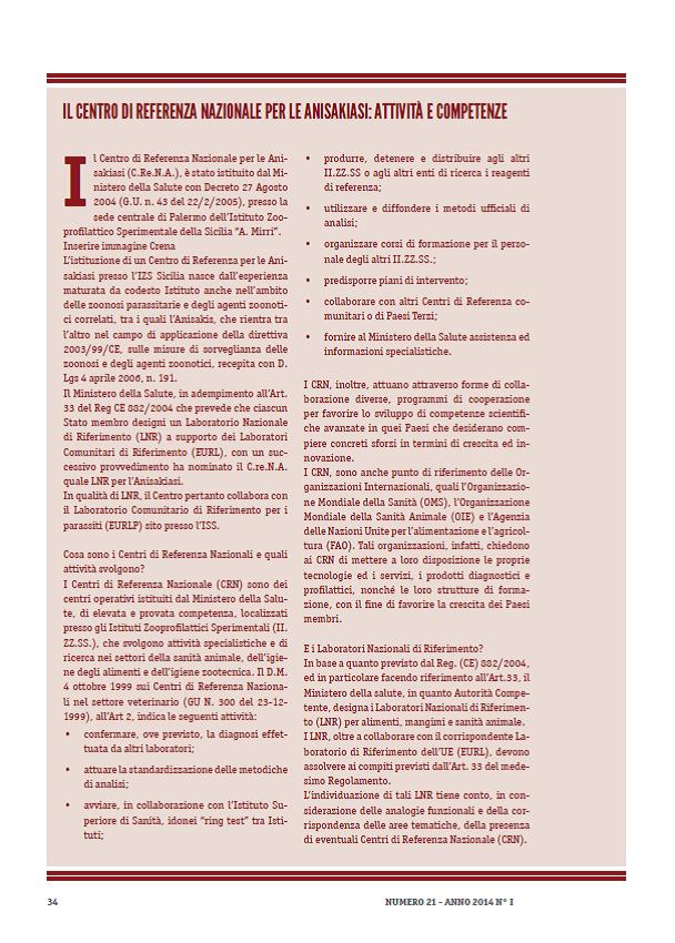 screen_EFM_21 ITA_34-37_IL CENTRO DI REFERENZA NAZIONALE PER LE ANISAKIASI ATTIVITAE COMPETENZE